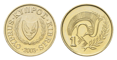 Кипр 1 цент 2003 KM 53.3 никель латунь UNC 4158-247