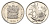 ЮАР 20 центов 1970 герб, цветок протея KM 86 никель PROOF 1525-1044