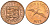Гернси 1 пенc 1971 Елизавета II (1952-2022), северная олуша в полете KM 21 бронза  UNC  220-1217