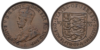 Джерси 1/12 шиллинга 1935 Георг V (1910-1936) KM 16 бронза 4512-512