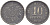 ГЕРМАНИЯ 10 ПФЕННИНГОВ 1916 A, ПЕРВАЯ МИРОВАЯ ВОЙНА KM 20, J.298, Weege 8 железо 202-155