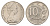 Австралия 10 центов 1969 Елизавета II (1952-2022), птица лирахвост KM 65 медно-никель 4657-137