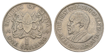 Кения 1 шиллинг 1969 Джомо Кениата KM 14 медно-никель 4662-557
