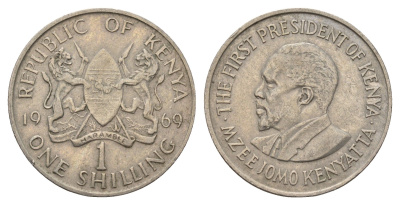 Кения 1 шиллинг 1969 Джомо Кениата KM 14 медно-никель 4662-557