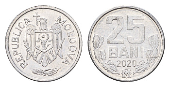 Молдавия (Молдова) 25 бань (бани) 2020 KM 3 алюминий UNC 4694-1112