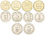 Таджикистан лот из 5 монет 2025 (20, 50 дирам, 1, 3 и 5 сомони) UNC M76-16