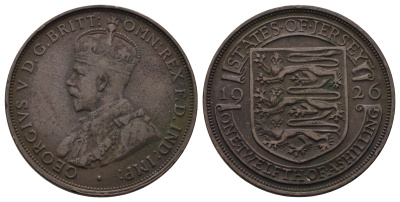 Джерси 1/12 шиллинга 1926 Георг V (1910-1936) KM 14 бронза 4512-344