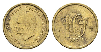Швеция 10 крон 2007 Карл XVI Густав (1973-) KM 895 нордик 4642-841