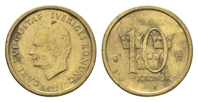Швеция 10 крон 2007 Карл XVI Густав (1973-) KM 895 нордик 4642-841