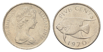 Бермудские острова (Бермуды) 5 центов 1970 KM 16 медно-никель UNC 4668-723