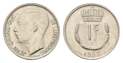 Люксембург 1 франк 1980 Герцог Жан (1964-1999) KM 55 медно-никель 4685-1128