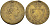 Англия жетон 1797 1/2 гинеи Георга III, диаметр 21 мм., вес 2,18 гр. жёлтый металл 4584-324