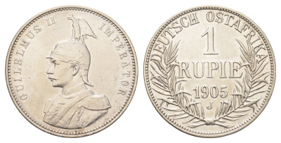 Германская Восточная Африка 1 рупия 1905 J KM 10 серебро 1526-1421