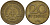 ГДР 20 пфеннигов 1969 A, первый год KM 11 латунь 92-553