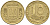 Украина 10 копеек 1992 5 ягод около К KM 1.1 a латунь 261-561