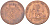 БЕЛЬГИЯ 2 САНТИМА 1875 BELGES, ЛЕОПОЛЬД II (1865-1909) KM 35.1 медь 4516-726