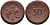 Саксония 50 пфеннигов 1921 виноград и лопата J. N 54 фарфор 1094-5-23