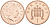 Великобритания 1 пенни 2004 Елизавета II (1952-2022) KM 986, Spink 4710 (B5) сталь плакированная медью UNC 201-221
