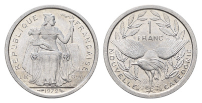 Новая Каледония 1 франк 1972 KM 10 алюминий UNC 181-841