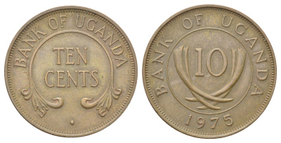 Уганда 10 центов 1975 KM 2 бронза 4700-921