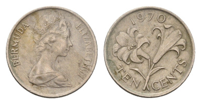 Бермудские острова (Бермуды) 10 центов 1970 KM 17 медно-никель 4664-128