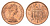 Великобритания 1 пенни 1974 Елизавета II (1952-2022) KM 915, Spink 4237 (B1) бронза UNC 4697-941