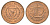 Кипр 5 милей 1978 KM 39 бронза UNC 4652-336