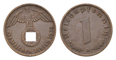 Германия 1 рейхспфенниг 1938 A KM 89, J. 361 бронза 4684-1149
