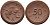 Саксония 50 пфеннигов 1921 виноград и лопата J. N 54 фарфор 1094-5-14