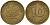 ФРГ 10 пфеннигов 1972 F J. 383, KM 108 сталь плакированная латунью    4603-356