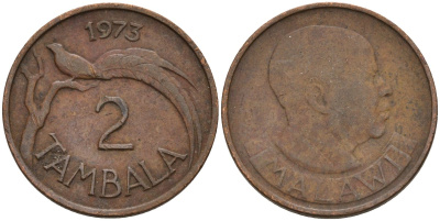 Малави 2 тамбалы 1973 KM 8 бронза 4141-717