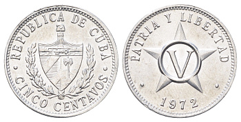 Куба 5 сентаво 1972 KM 34 алюминий UNC 4697-1149