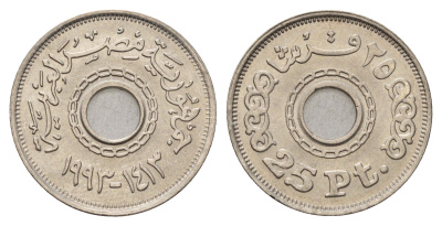 Египет 25 пиастров 1993 KM 734 медно-никель UNC 4660-116
