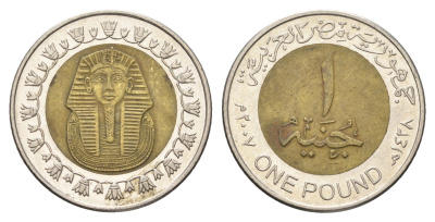 Египет 1 фунт 2007 сфинкс KM 940a биметалл 4660-1037