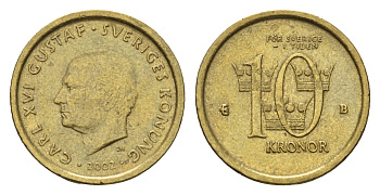 Швеция 10 крон 2002 Карл XVI Густав (1973-) KM 895 нордик 4642-554