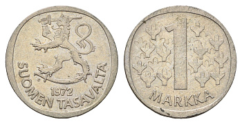 Финляндия 1 марка 1972 KM 49a медно-никель 4637-232