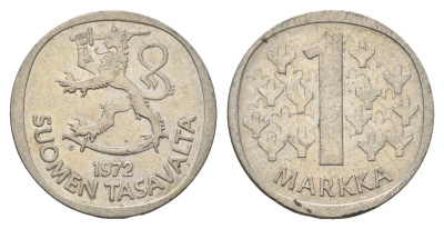 Финляндия 1 марка 1972 KM 49a медно-никель 4637-232