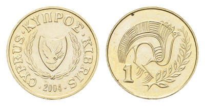 Кипр 1 цент 2004 KM 53.3 никель латунь UNC 4685-631