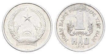 Вьетнам 1 хао 1976 год-тип KM 11 алюминий 4701-969