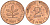 ФРГ 2 пфеннига 1989 J KM 106а, J. 381а сталь плакированная медью 55-1233