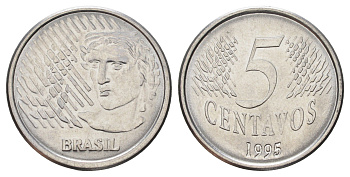 Бразилия 5 сентаво 1995 KM 632 нержавеющая сталь UNC 220-252