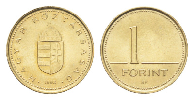 Венгрия 1 форинт 1993 KM 692 никель латунь UNC 4705-1143