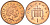 Великобритания 1 пенни 2006 Елизавета II (1952-2022) KM 986, Spink 4710 (B5) сталь плакированная медью 4609-629