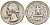 США 25 центов = квотер 1953 D, Вашингтон KM 164 серебро 85-1143