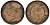 Кипр 1/2 пиастра 1882 Н, Виктория (1837-1901), редкая KM 2 бронза 00-801-70