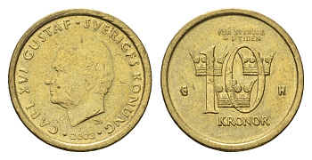 Швеция 10 крон 2003 Карл XVI Густав (1973-) KM 895 нордик 4642-612