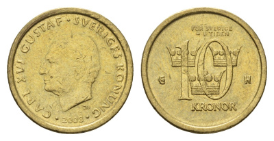 Швеция 10 крон 2003 Карл XVI Густав (1973-) KM 895 нордик 4642-612
