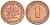 ФРГ 1 ПФЕННИГ 1976 J KM105, J.380 сталь плакированная медью 4396-1526