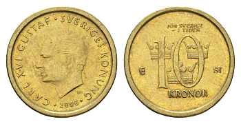Швеция 10 крон 2006 Карл XVI Густав (1973-) KM 895 нордик 4642-822