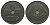Бельгия 25 сантимов 1942 Belgique - Belgie, немецкая оккупация KM 131 цинк 259-947